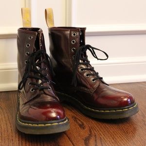 Red Vegan 1460 Doc Martens Size 9 Womens